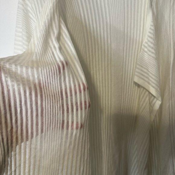 Calvin Klein cardigan sheer sweater cream color XS - Picture 5 of 8